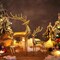 Christmas Deer Pure Copper Heavy Reindeer Ornaments for Home Decor Accents Living Room Office Bookself Tabletop Mantle Christmas Decoration, Gold